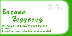 botond negyessy business card